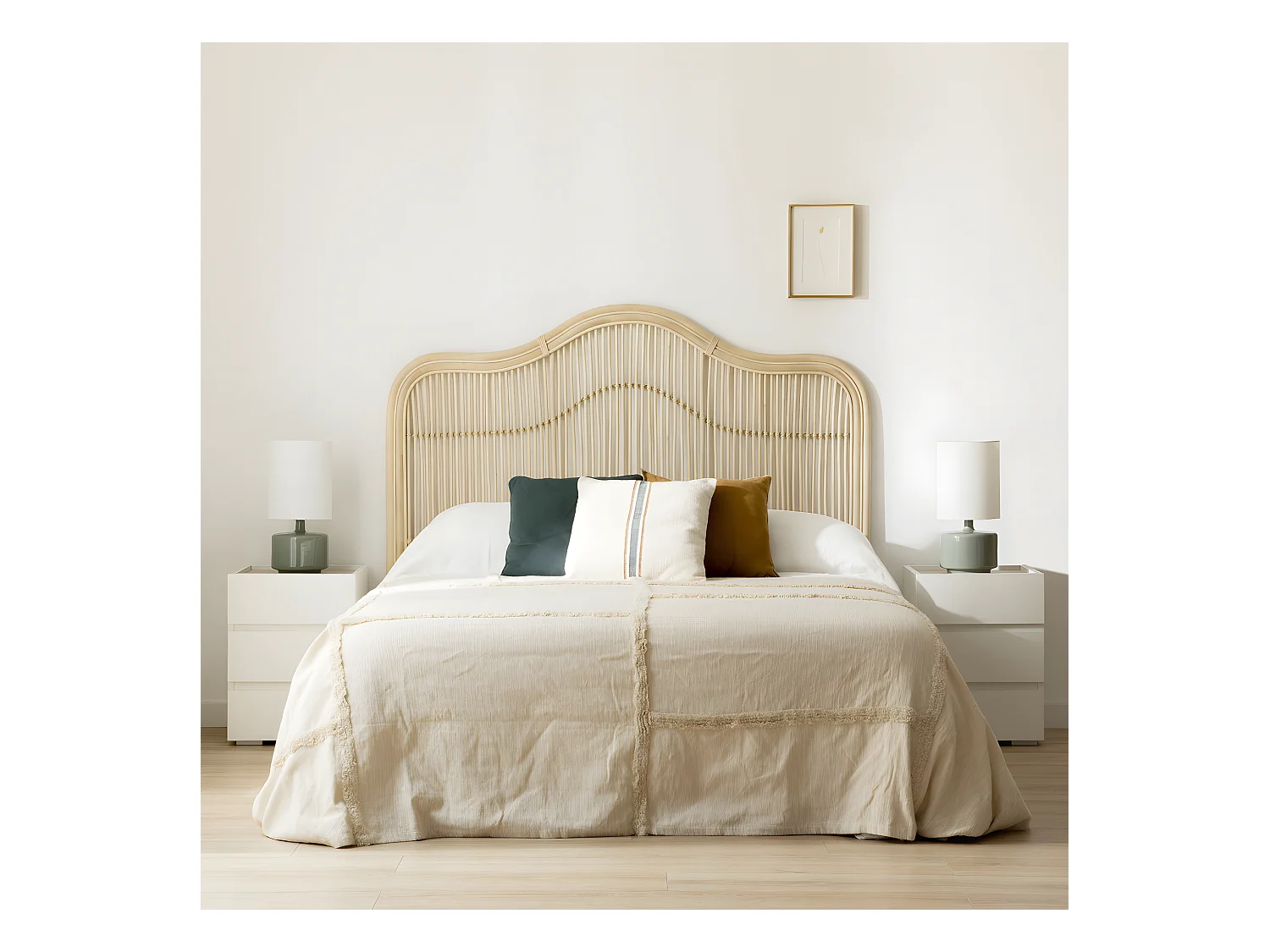 Tête de lit rotin  140 cm x 160 cm-Oka
