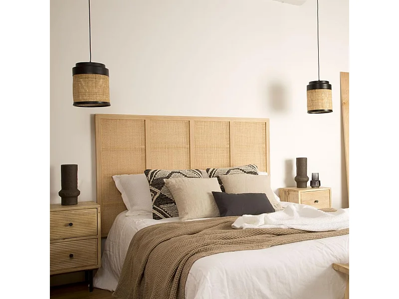 Tête de lit en bois massif naturel 162x100