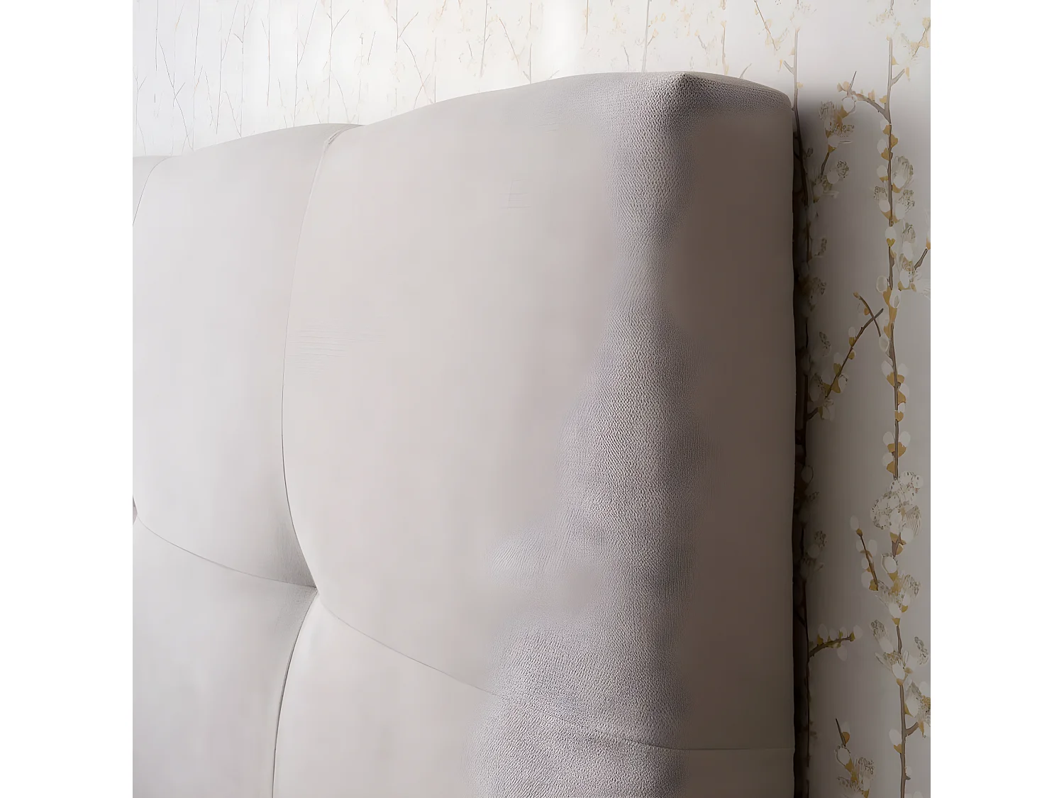 Tête de lit tapissée textile Beige 165x120