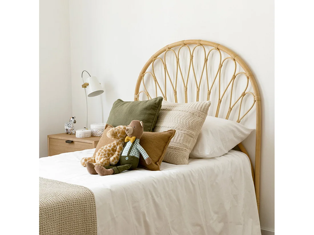 Tête de lit rotin  125 cm x 102 cm-Boe