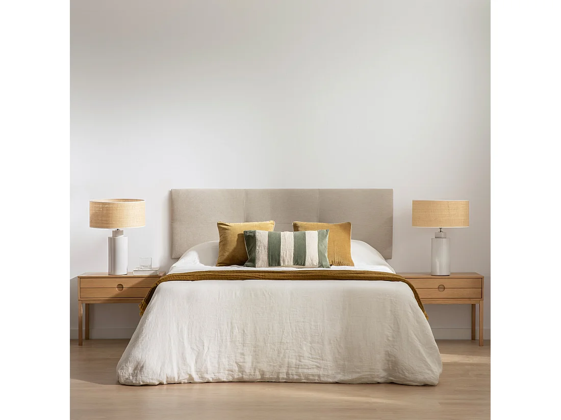 Tête de lit tapissé perle 52 cm x 165 cm-Ilan