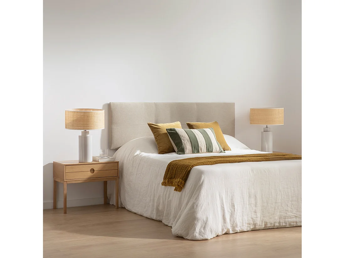 Tête de lit tapissé perle 52 cm x 165 cm-Ilan