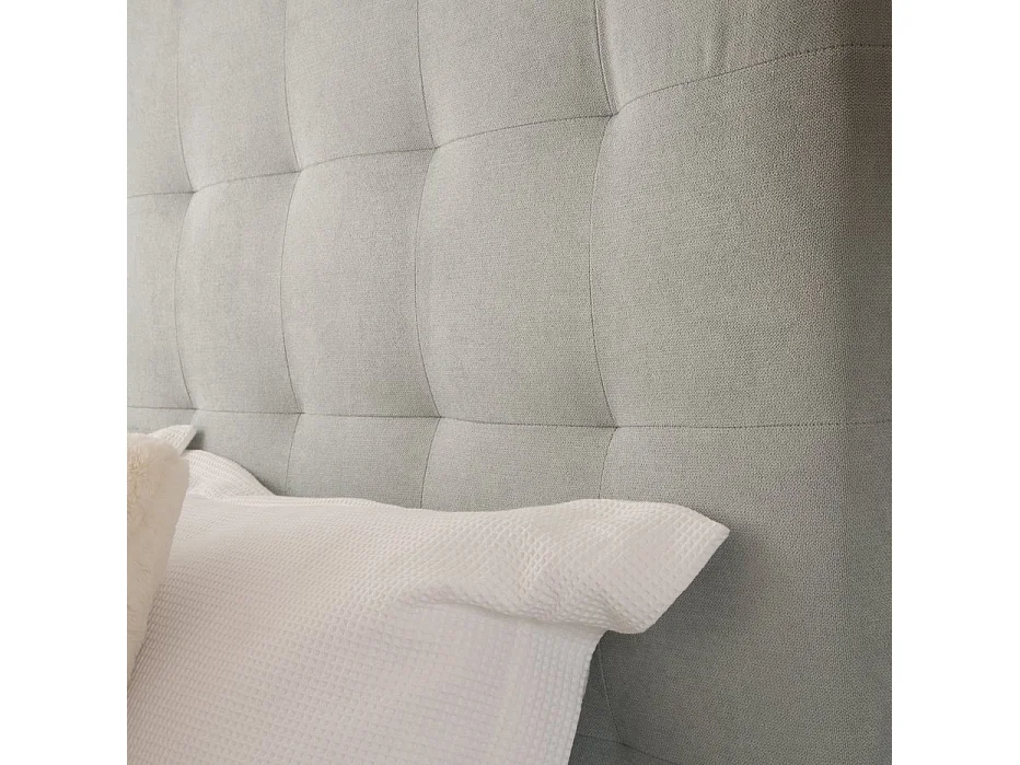 Tête de lit tapissée textile Bleu Aigue-marine 165x120