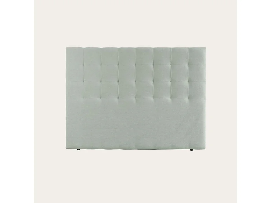 Tête de lit tapissée textile Bleu Aigue-marine 165x120