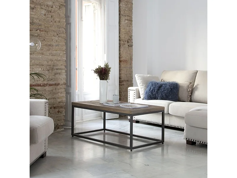 Tavolino da salotto legno massiccio di araucaria naturale 60x45