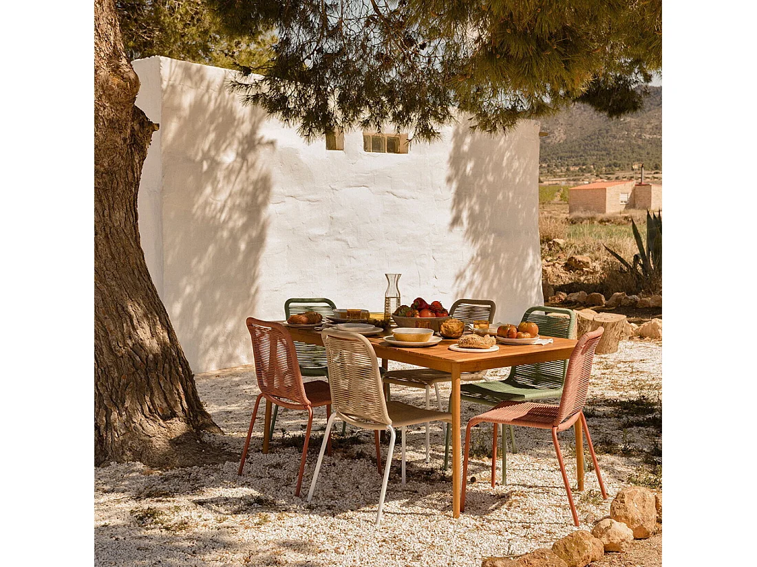 Table extérieur bois  73 cm x 160 cm-Hanson
