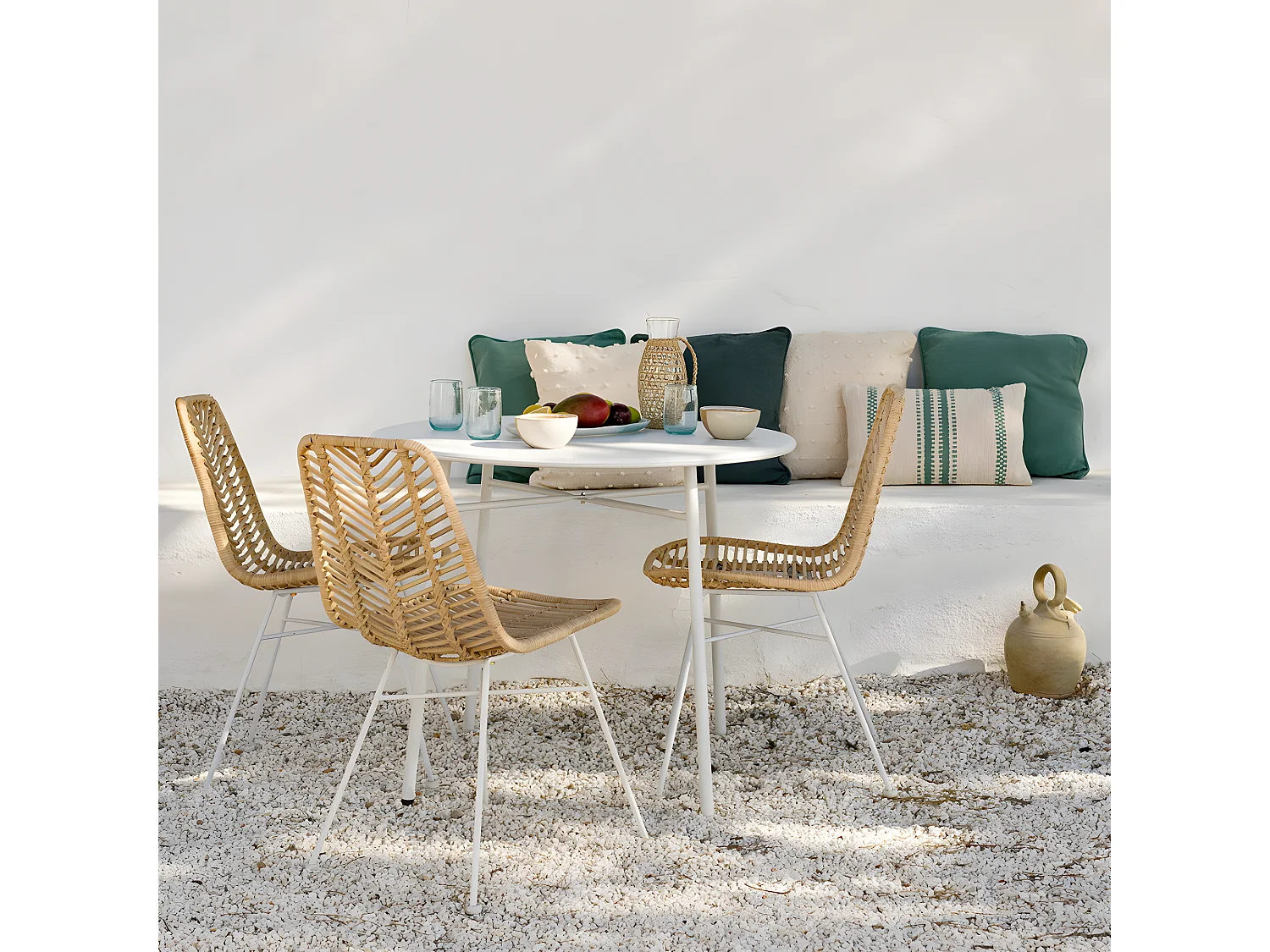 Table extérieur métal  74 cm x 89 cm-Loise