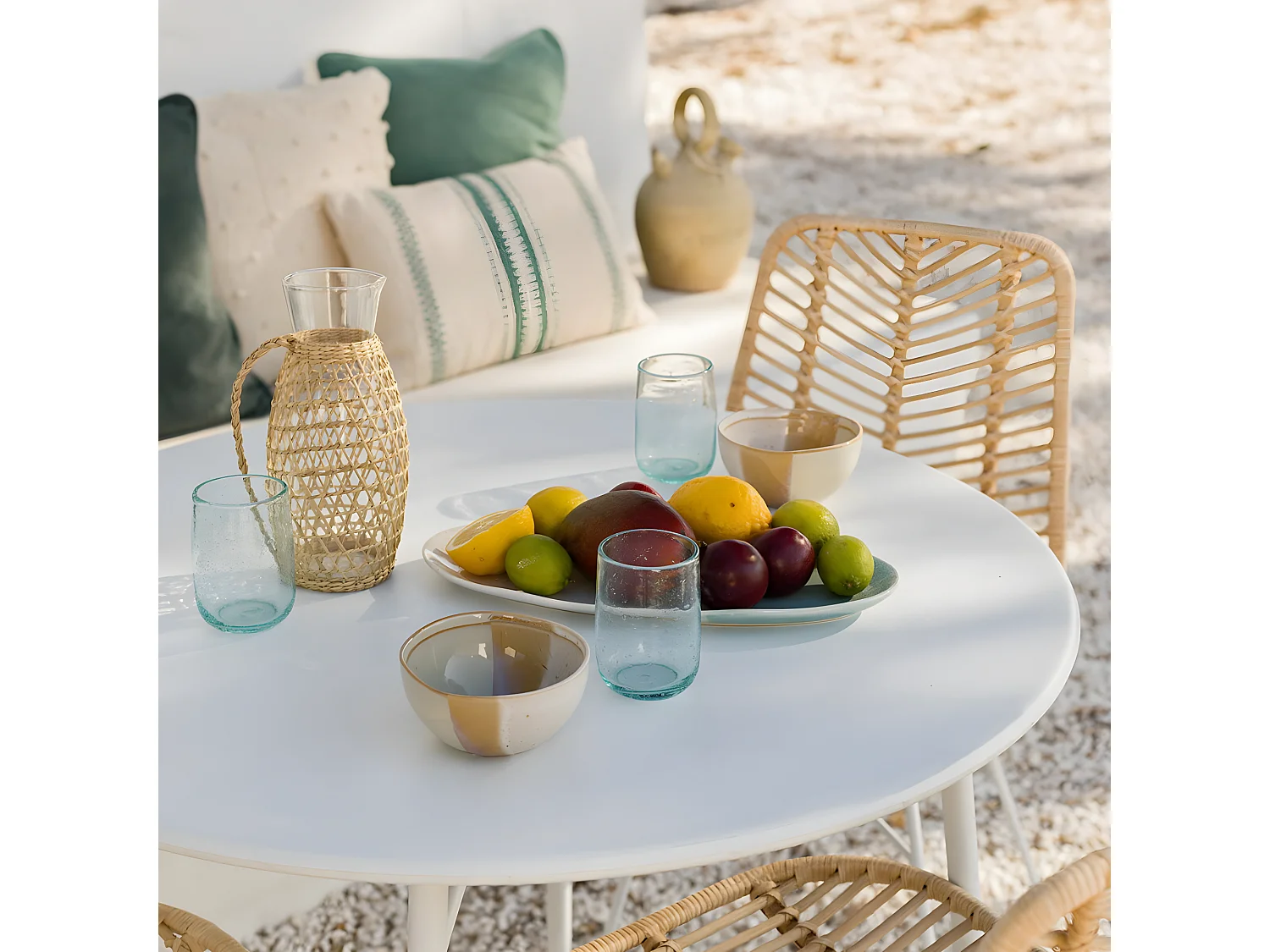 Table extérieur métal  74 cm x 89 cm-Loise