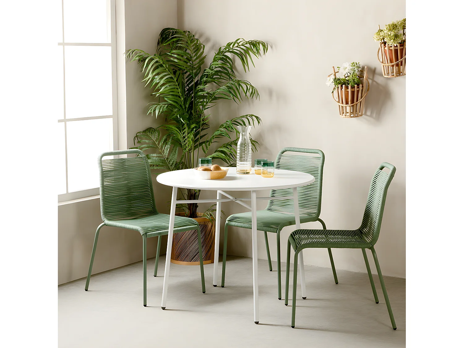 Table extérieur métal  74 cm x 89 cm-Loise