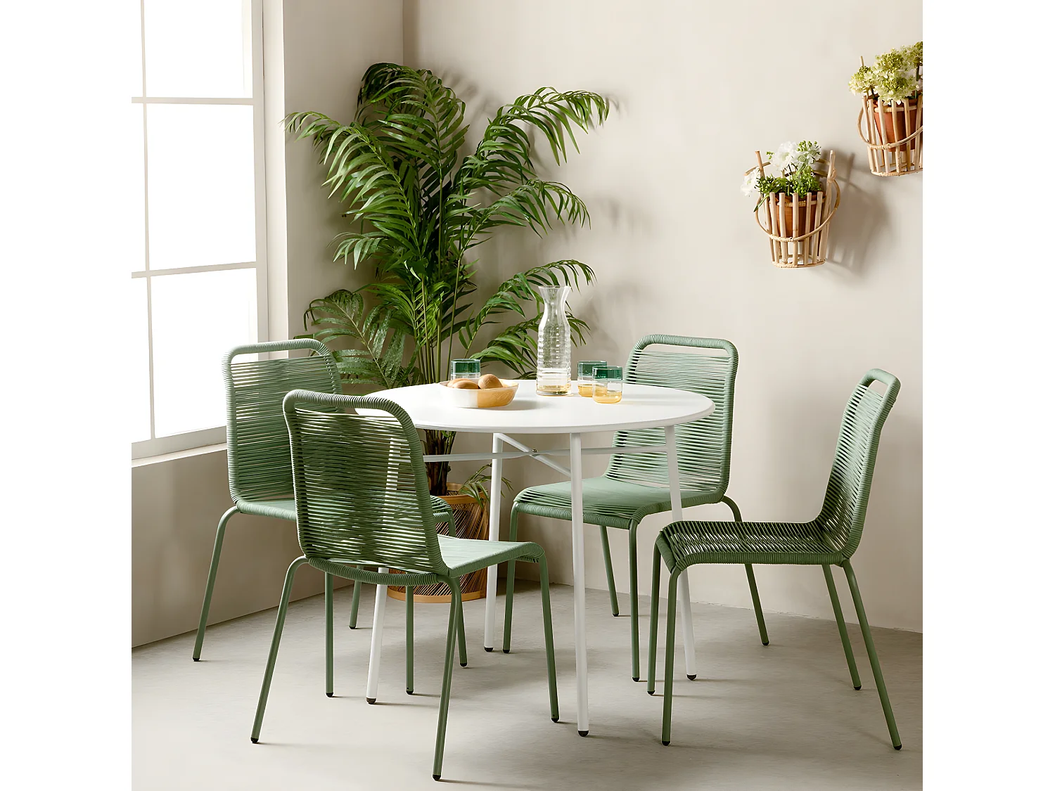 Table extérieur métal  74 cm x 89 cm-Loise