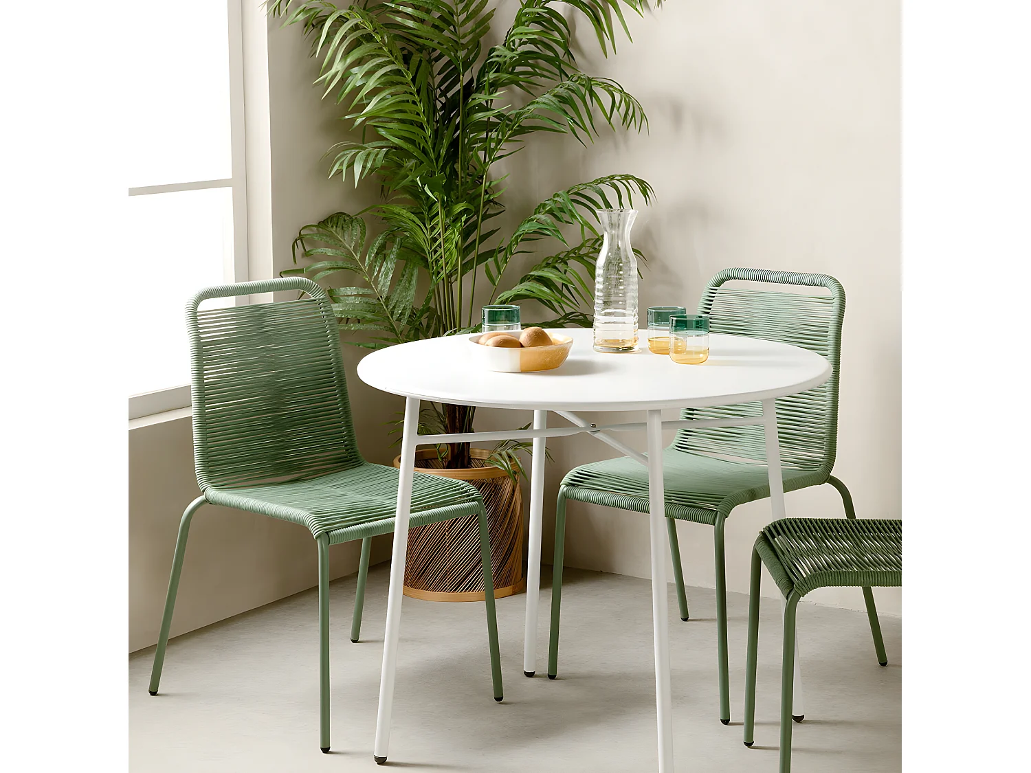 Table extérieur métal  74 cm x 89 cm-Loise