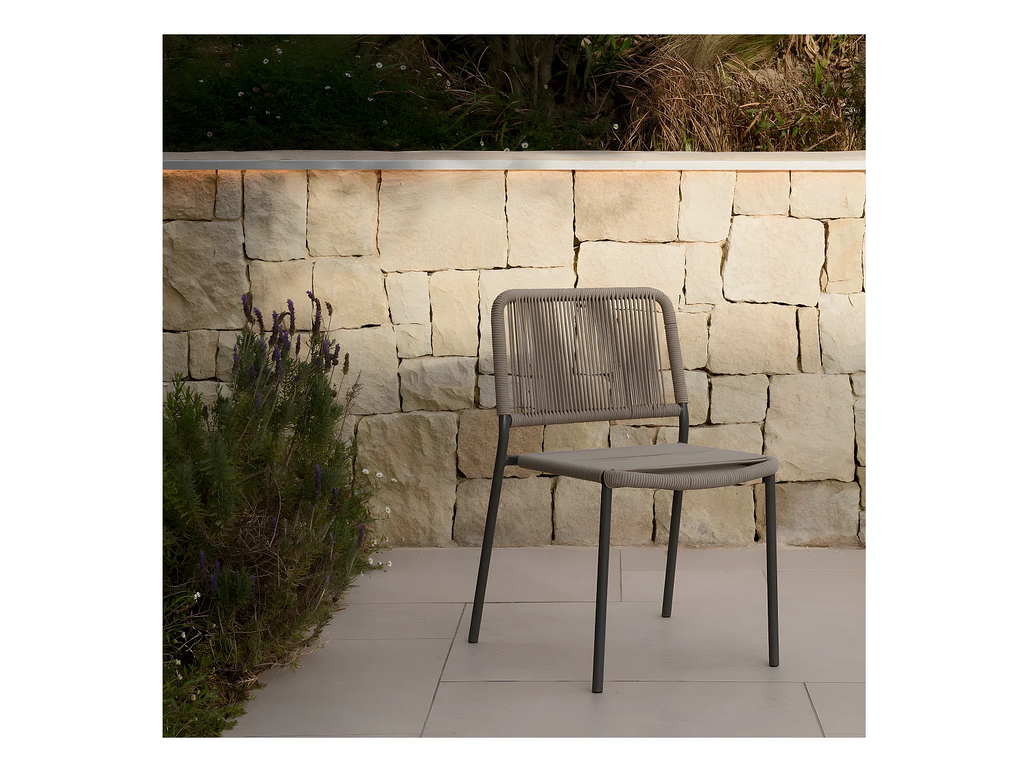 Chaise extérieur métal  78,5 cm x 49,5 cm-Jervis