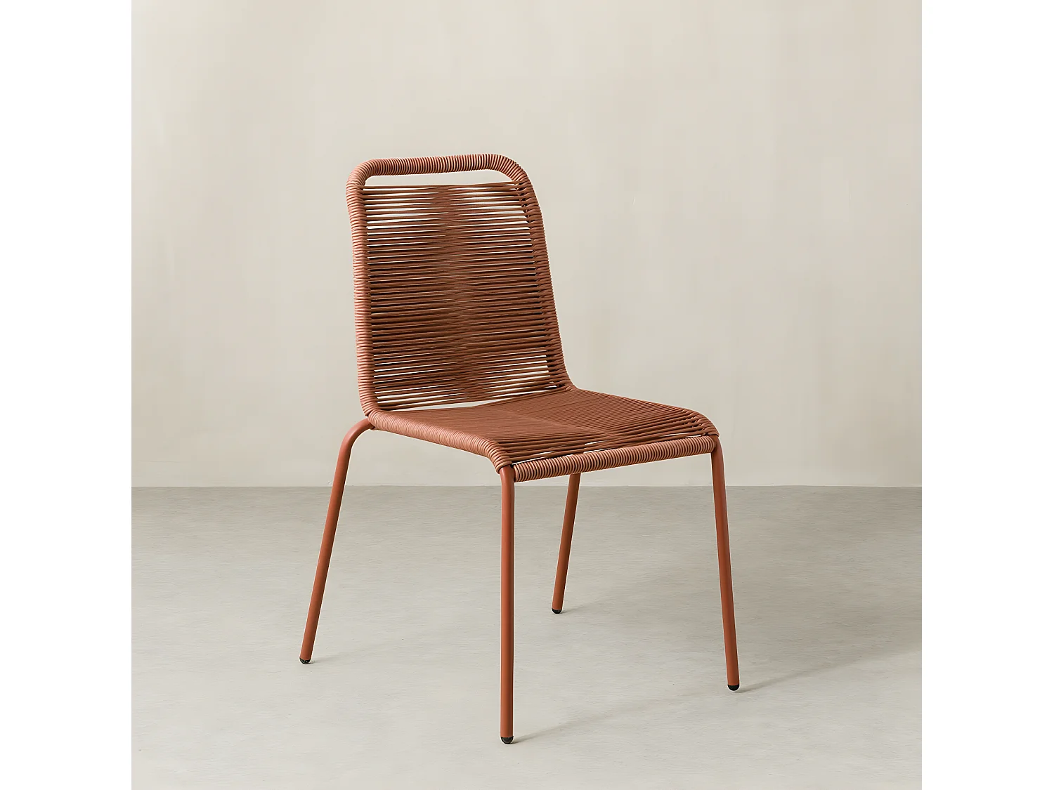 Chaise extérieur métal terracotta 83 cm x 54 cm-Bowen