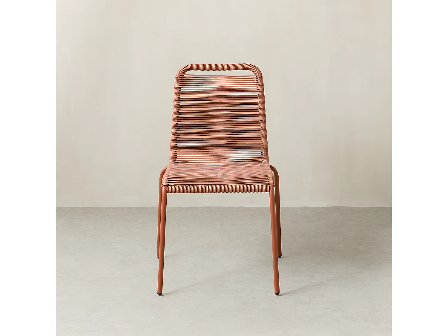 Chaise extérieur métal terracotta 83 cm x 54 cm-Bowen