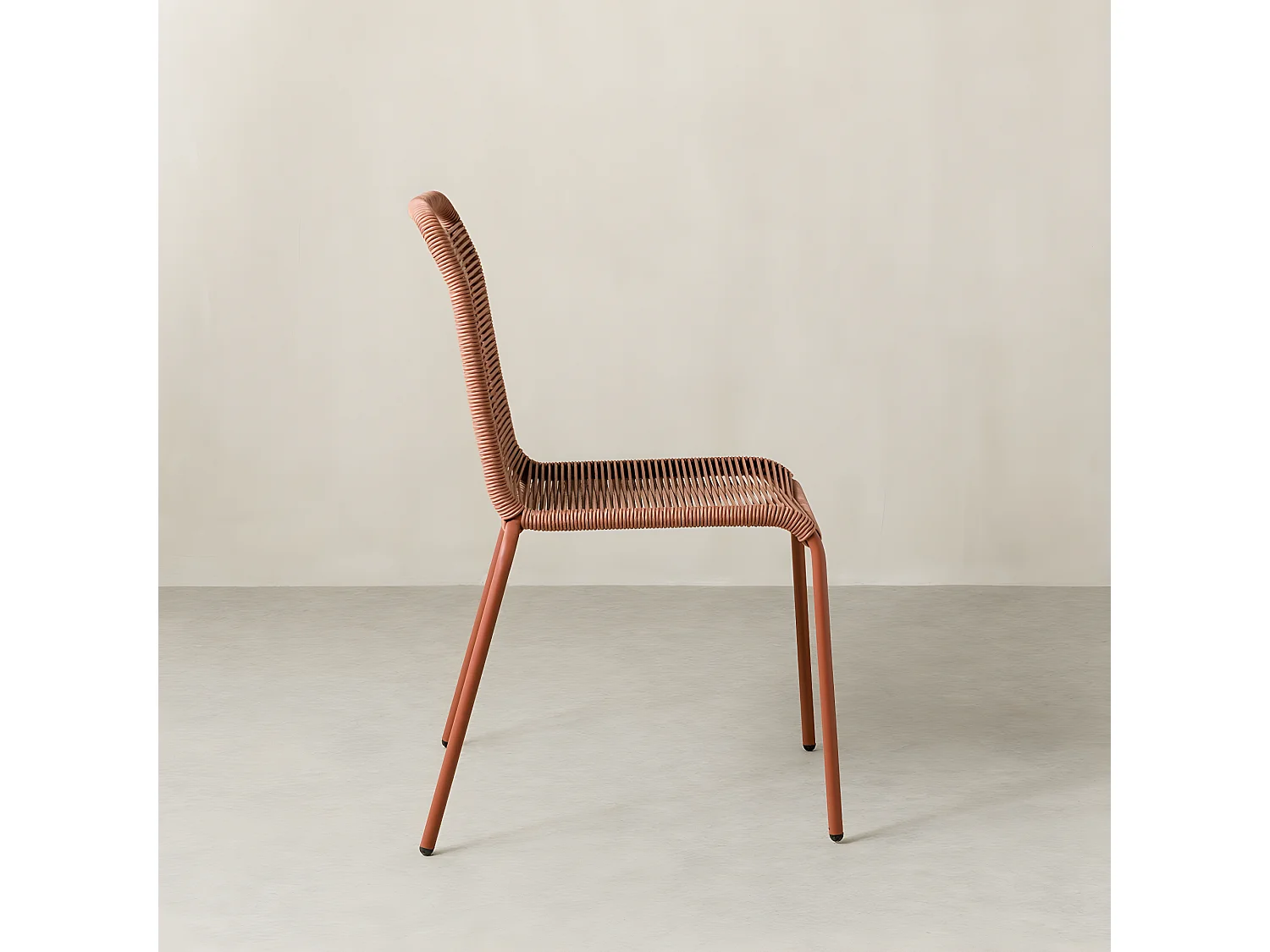 Chaise extérieur métal terracotta 83 cm x 54 cm-Bowen