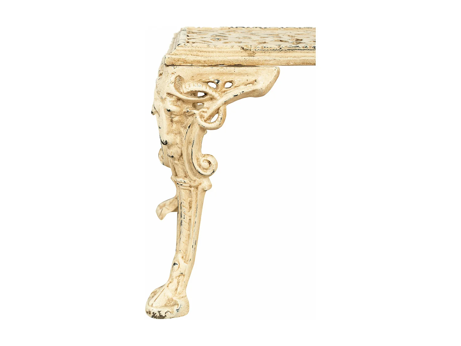 Table de jardin rectangulaire en fonte – Table basse et fumoir d'extérieur – Table d'appoint de jardin durable avec finition robuste