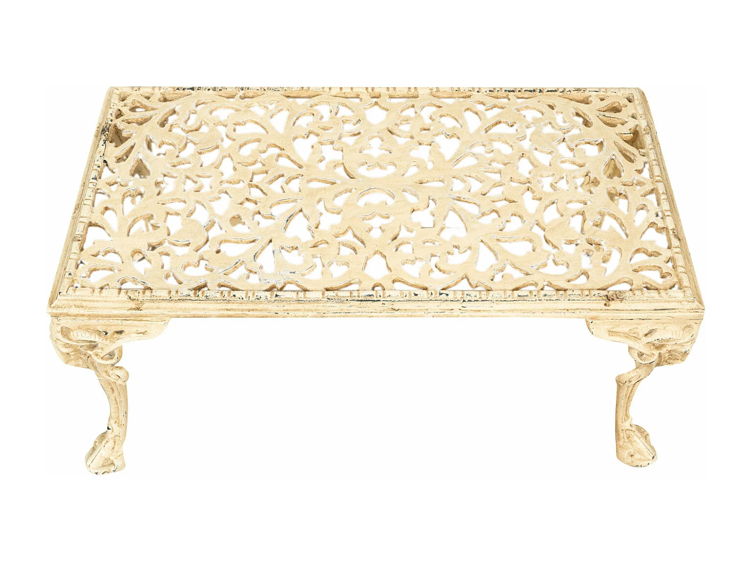 Table de jardin rectangulaire en fonte – Table basse et fumoir d'extérieur – Table d'appoint de jardin durable avec finition robuste