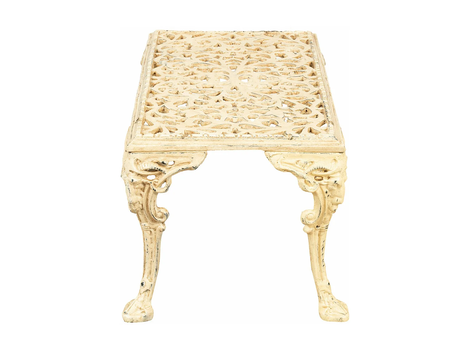 Table de jardin rectangulaire en fonte – Table basse et fumoir d'extérieur – Table d'appoint de jardin durable avec finition robuste