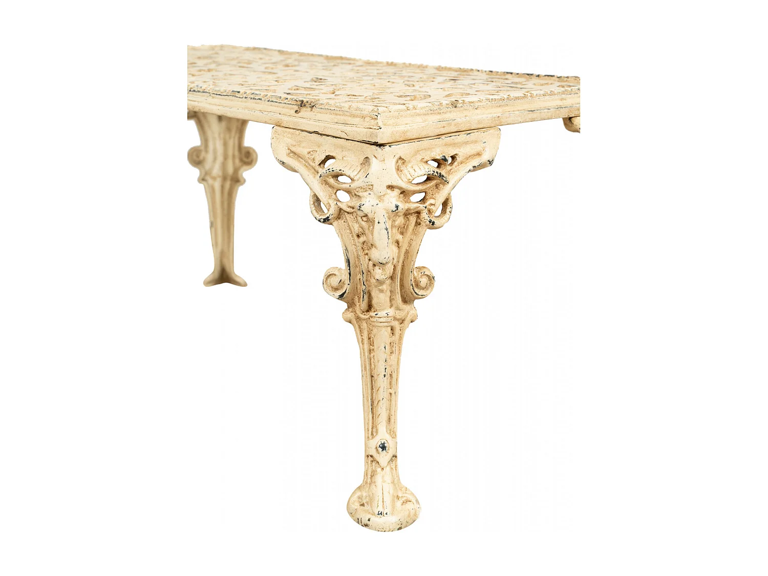 Table de jardin rectangulaire en fonte – Table basse et fumoir d'extérieur – Table d'appoint de jardin durable avec finition robuste