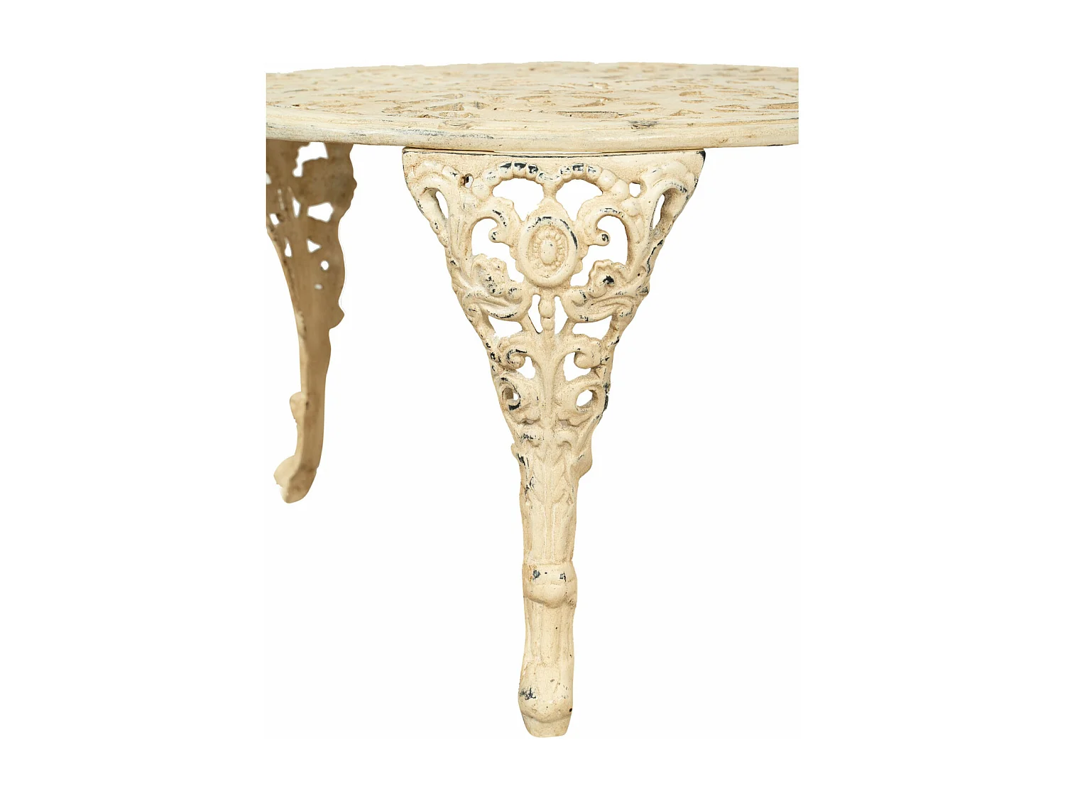 Table de jardin ronde en fonte 62x41cm – Table basse et fumante d'extérieur – Table d'appoint de jardin durable avec finition robuste