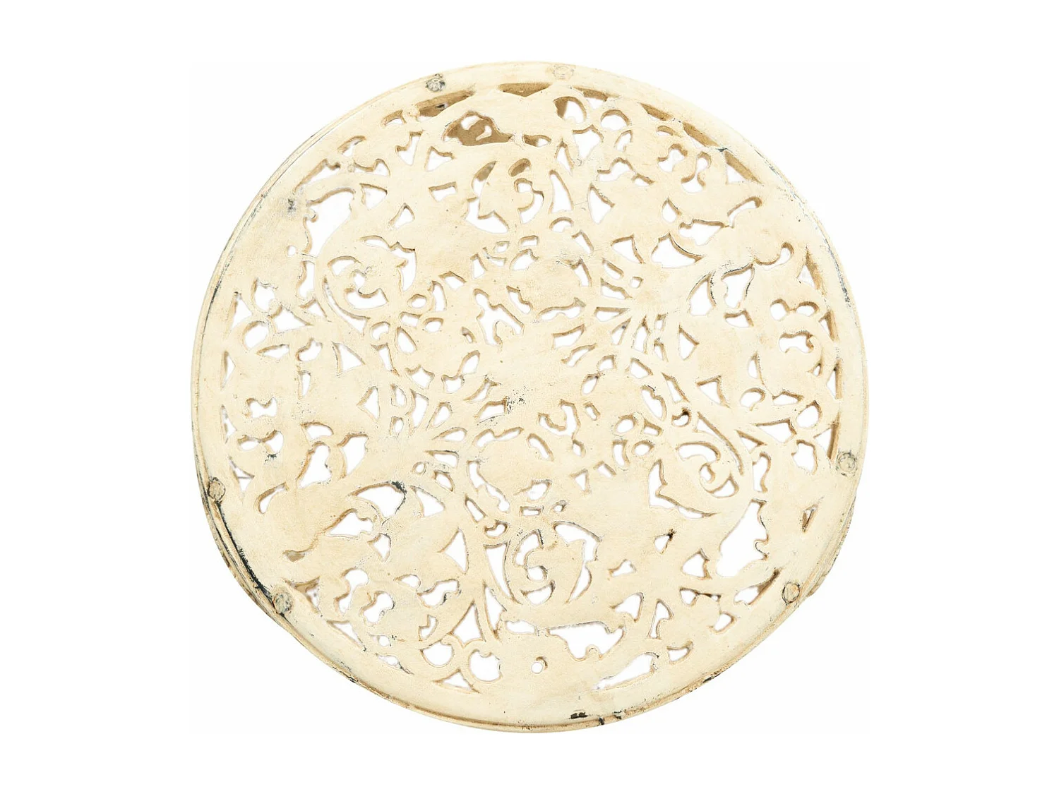 Table de jardin ronde en fonte 62x41cm – Table basse et fumante d'extérieur – Table d'appoint de jardin durable avec finition robuste