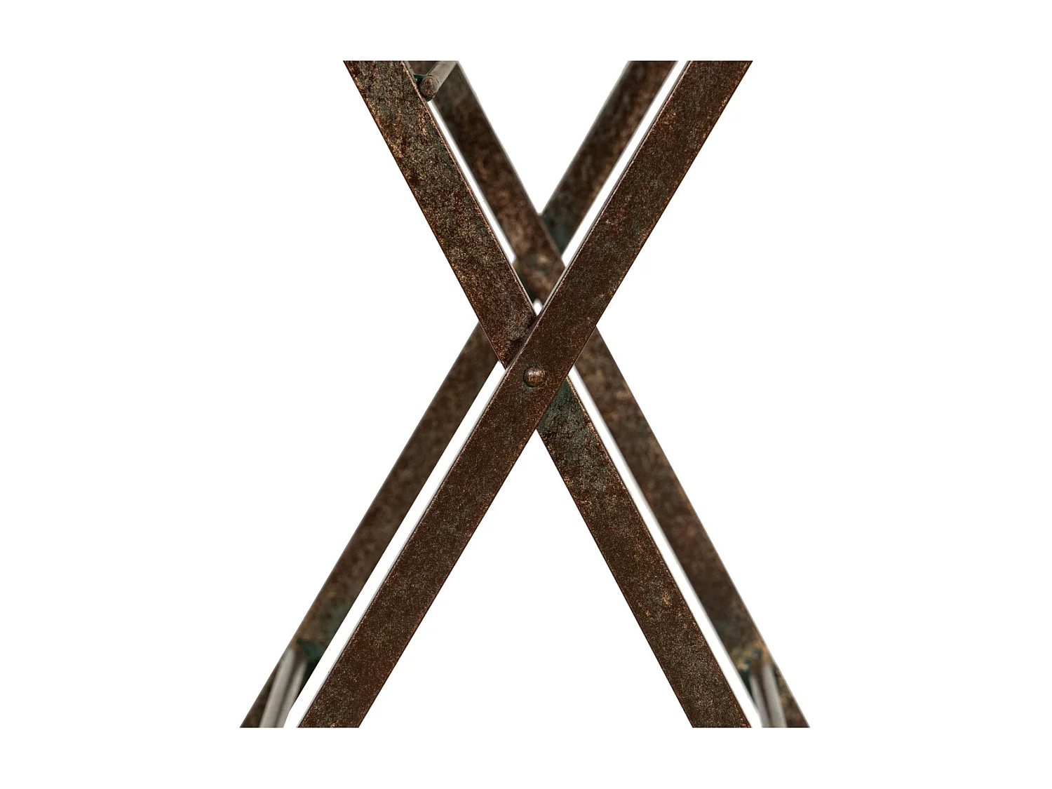 BISCOTTINI Table - Fer Forgé Finition Antique - Table d'Extérieur - Mobilier de Jardin - Terrasse - Balcon - Table en Métal - Table Basse - 76x70cm