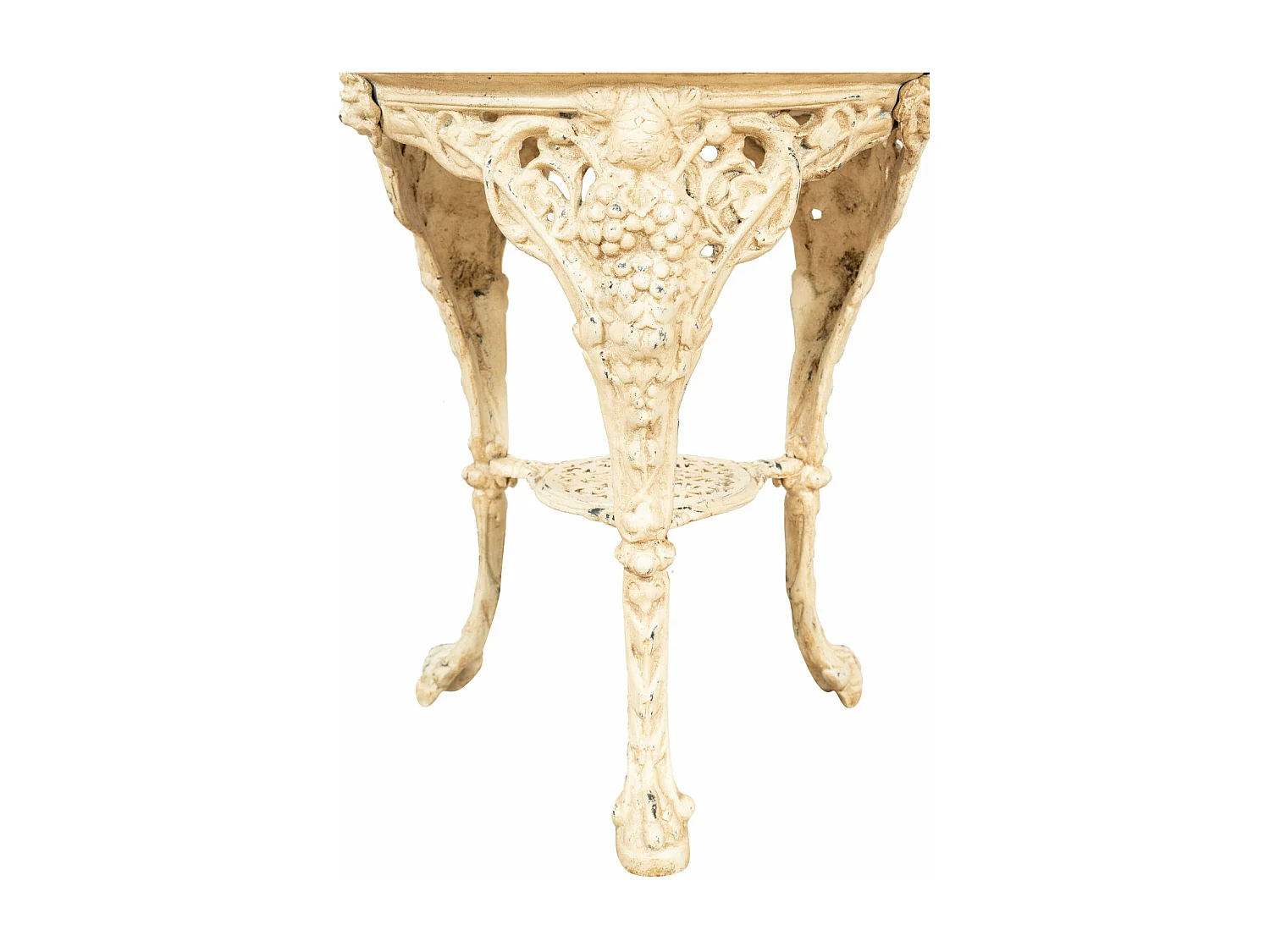 BISCOTTINI Table - Fer Forgé Finition Antique - Table d'Extérieur - Mobilier de Jardin - Terrasse - Balcon - Table en Métal - Table Basse - 60x70 cm