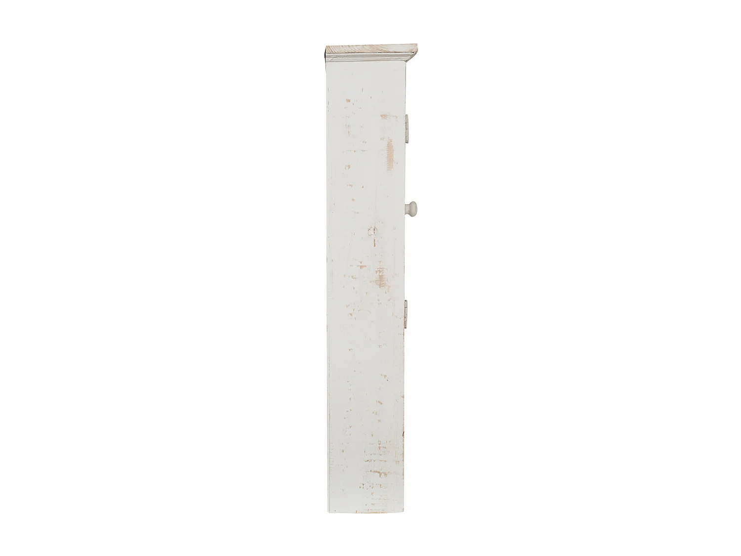Caisson de cuisine 63x48x12 cm meuble haut - 3 étagères - 2 Portes Vitrées - Blanc Antique - HARMONIE - Meuble de salle de bain suspendu