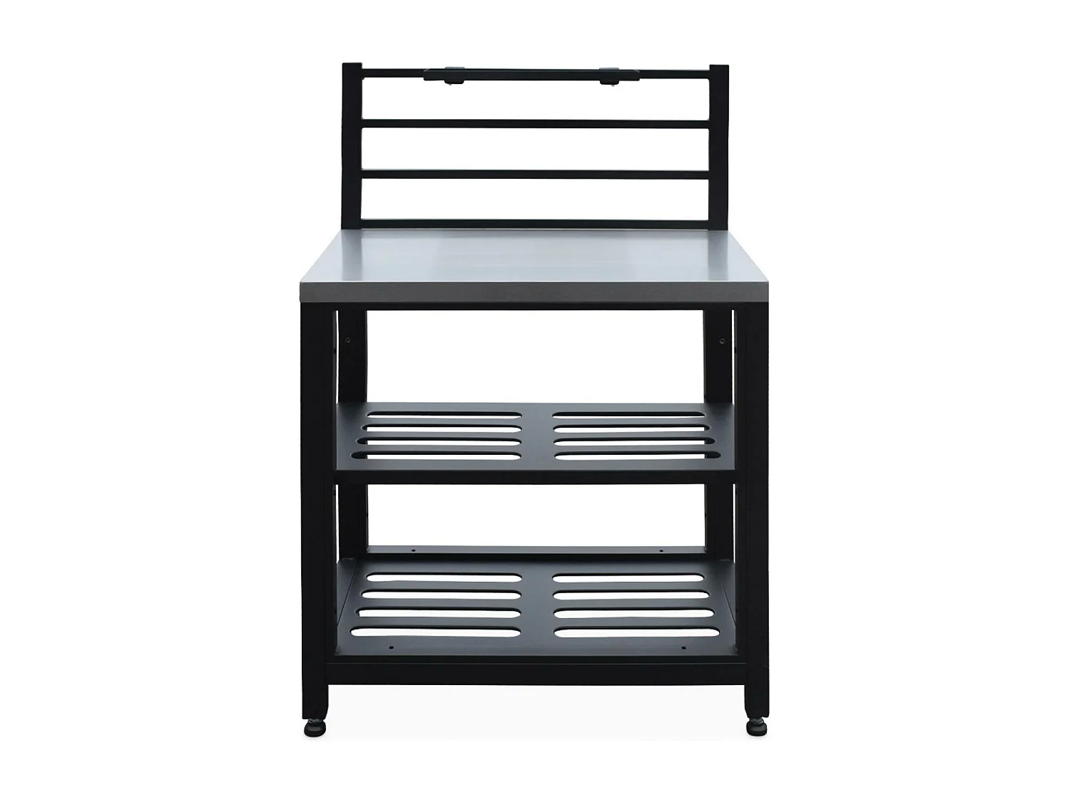 Cocina exterior de acero con 4 módulos negro