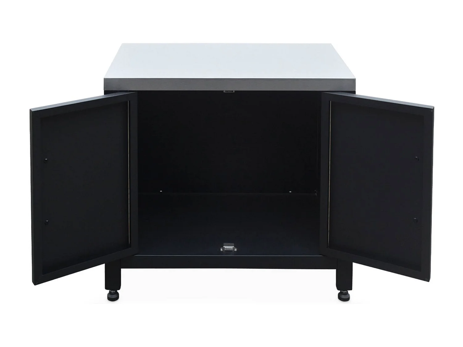 Barbacoa de gas de 4 quemadores de mesa + cocina exterior de acero,