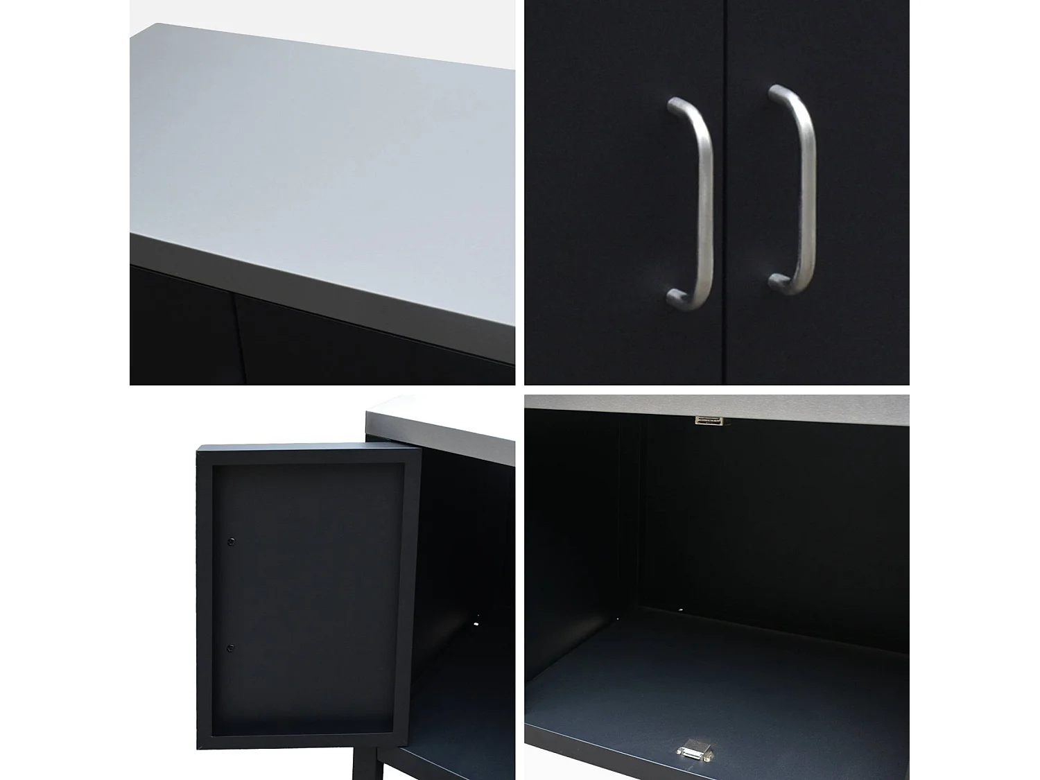 Cocina exterior de acero, 80cm negro