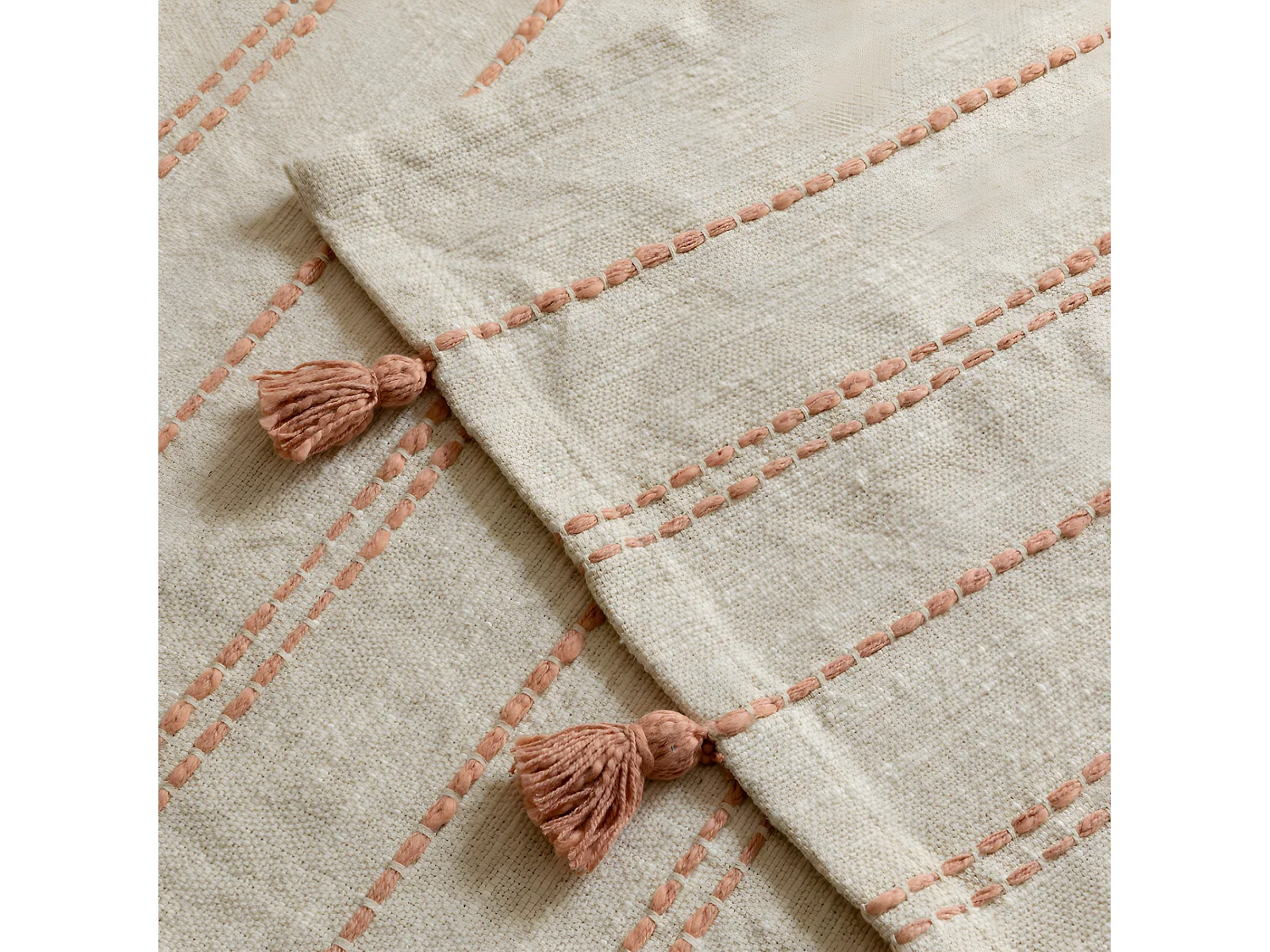 Plaid textile rosa 250 cm x 160 cm-Pomline