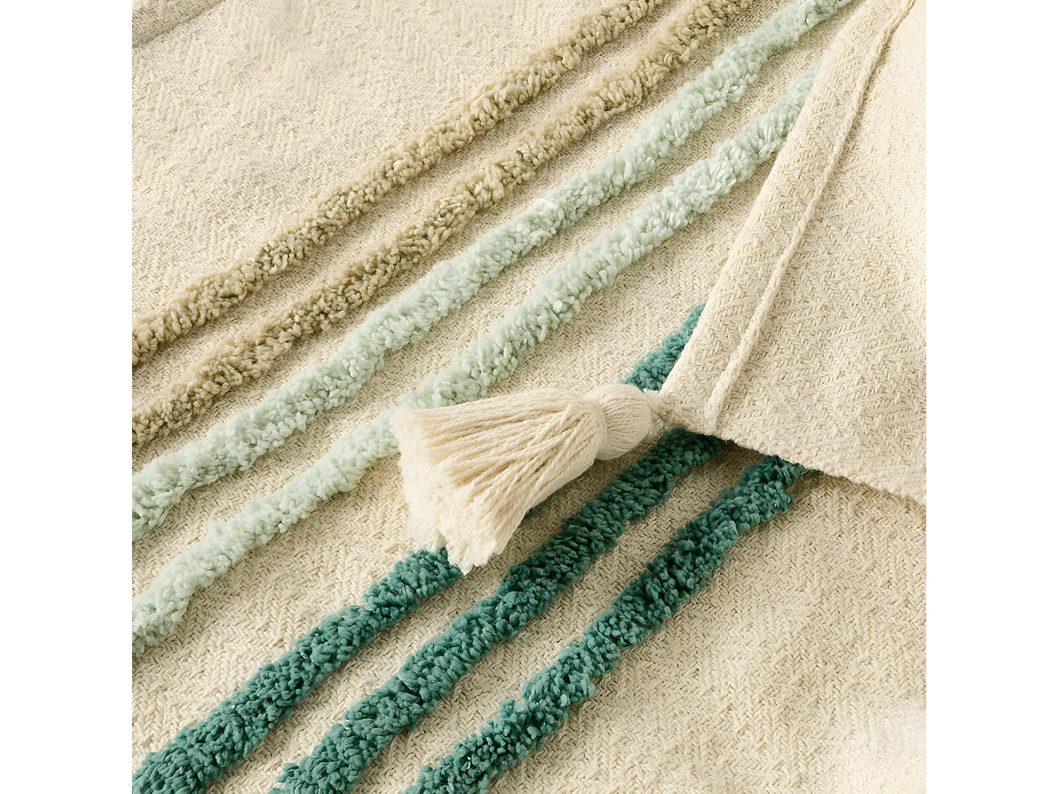 Plaid textile  130 cm x 170 cm-Ocean