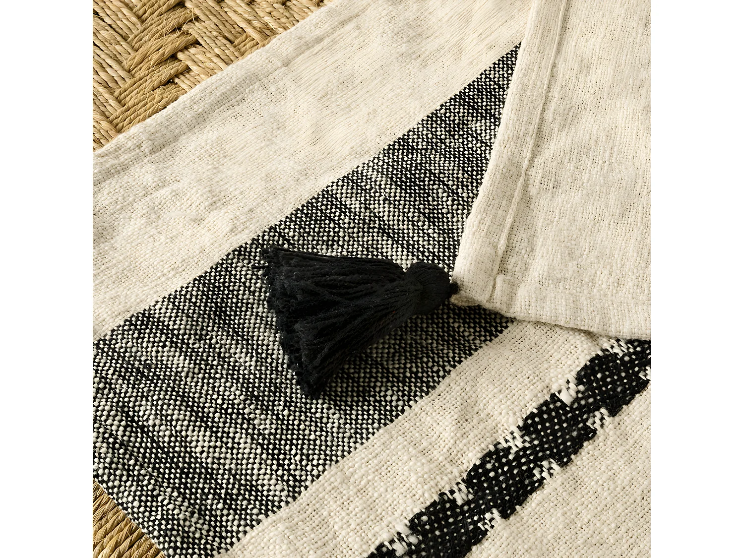 Plaid textile  130 cm x 170 cm-Wave