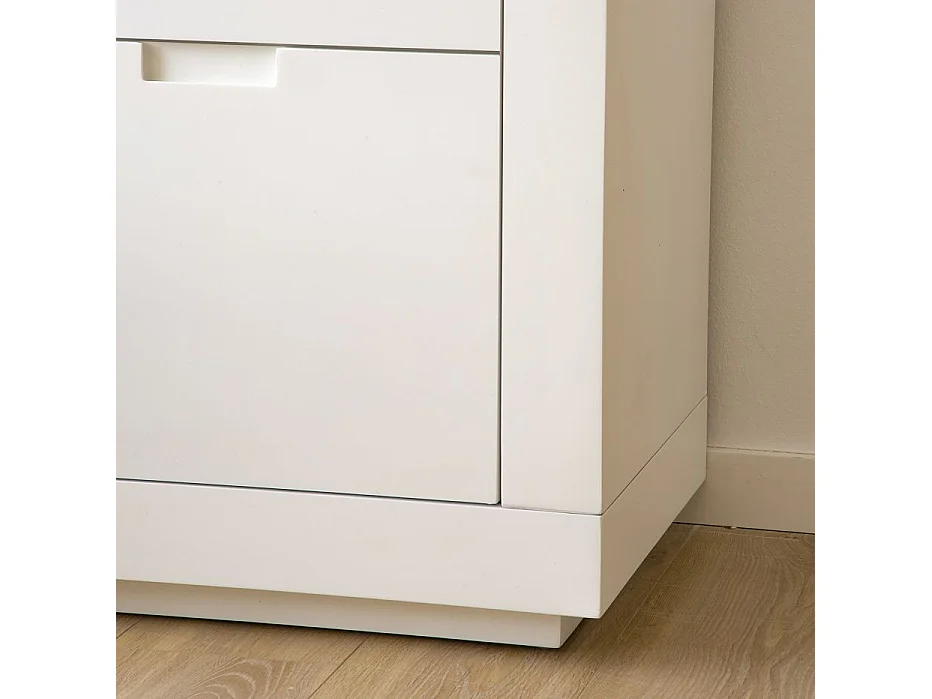 Vitrine en bois massif blanc 110x190