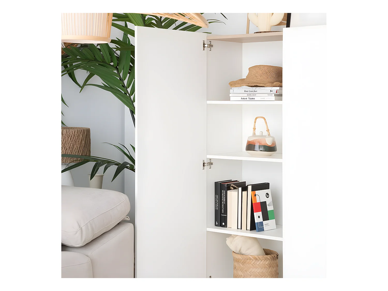Vitrine en mdf naturel 100x141