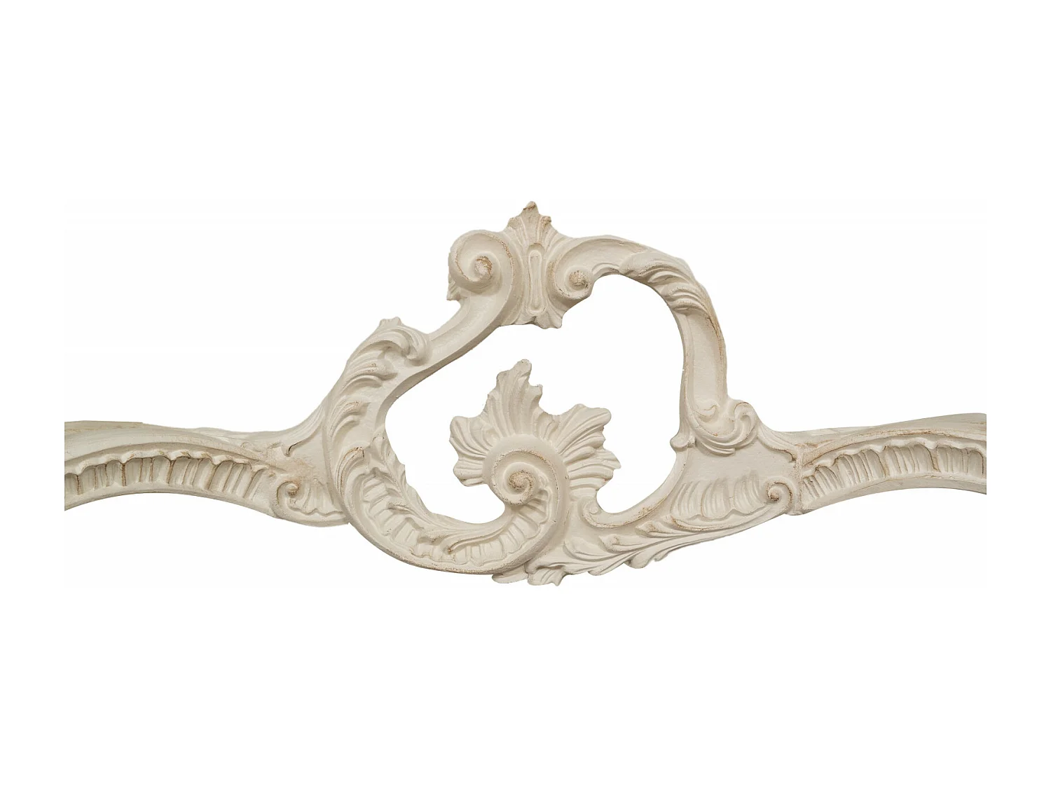 BISCOTTINI Table Console en Bois - Table d'appoint Finition Blanc Antique - Table pour Salon et Entrée - 37x135x80cm