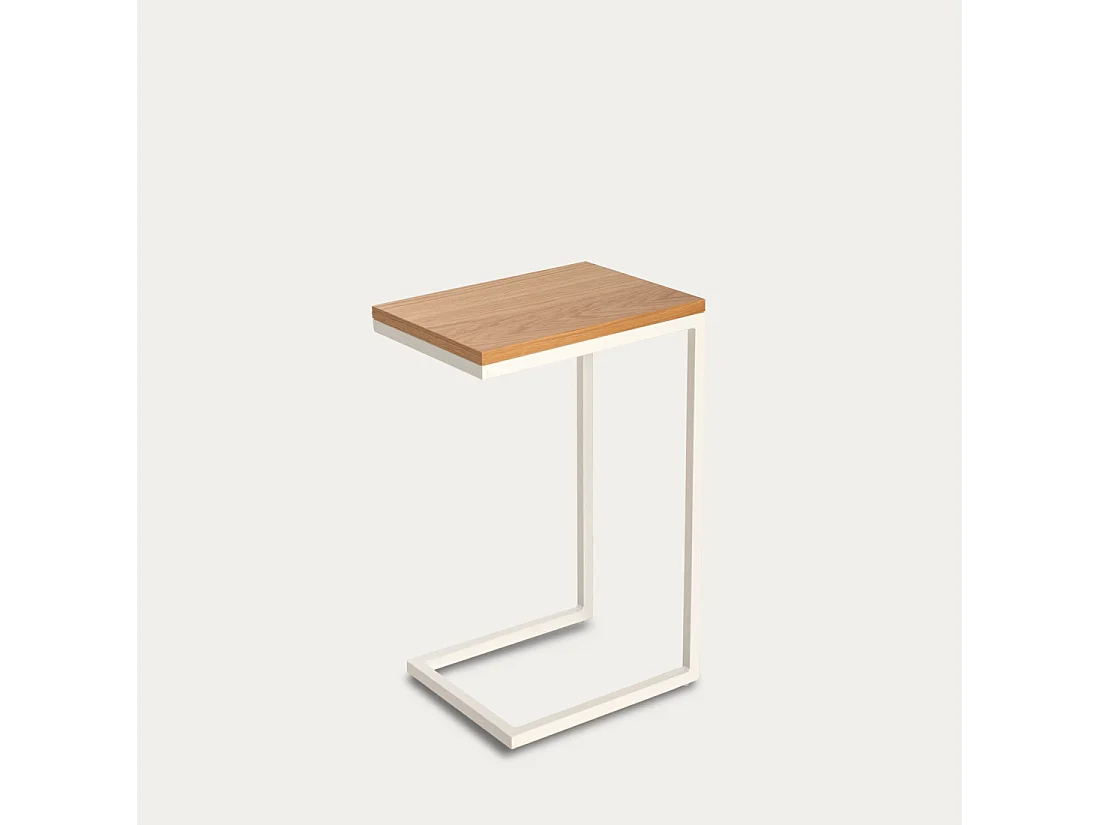 Table d'appoint bois naturel 60 cm x 30 cm-Galia