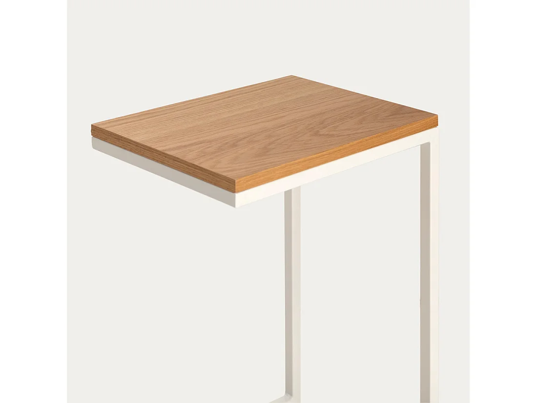 Table d'appoint bois naturel 60 cm x 30 cm-Galia