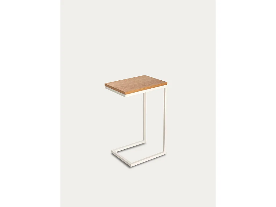 Table d'appoint bois naturel 60 cm x 30 cm-Galia