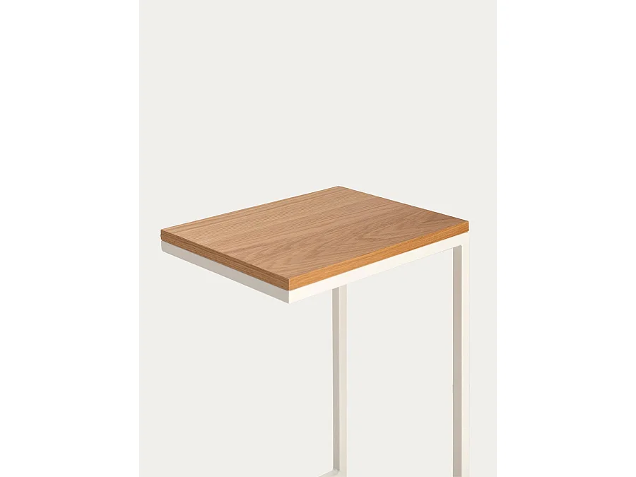 Table d'appoint bois naturel 60 cm x 30 cm-Galia