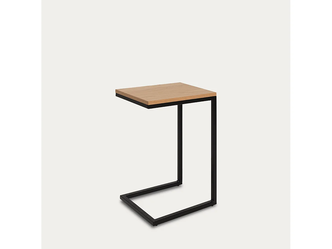 Table d'appoint bois naturel 60 cm x 30 cm-Galia