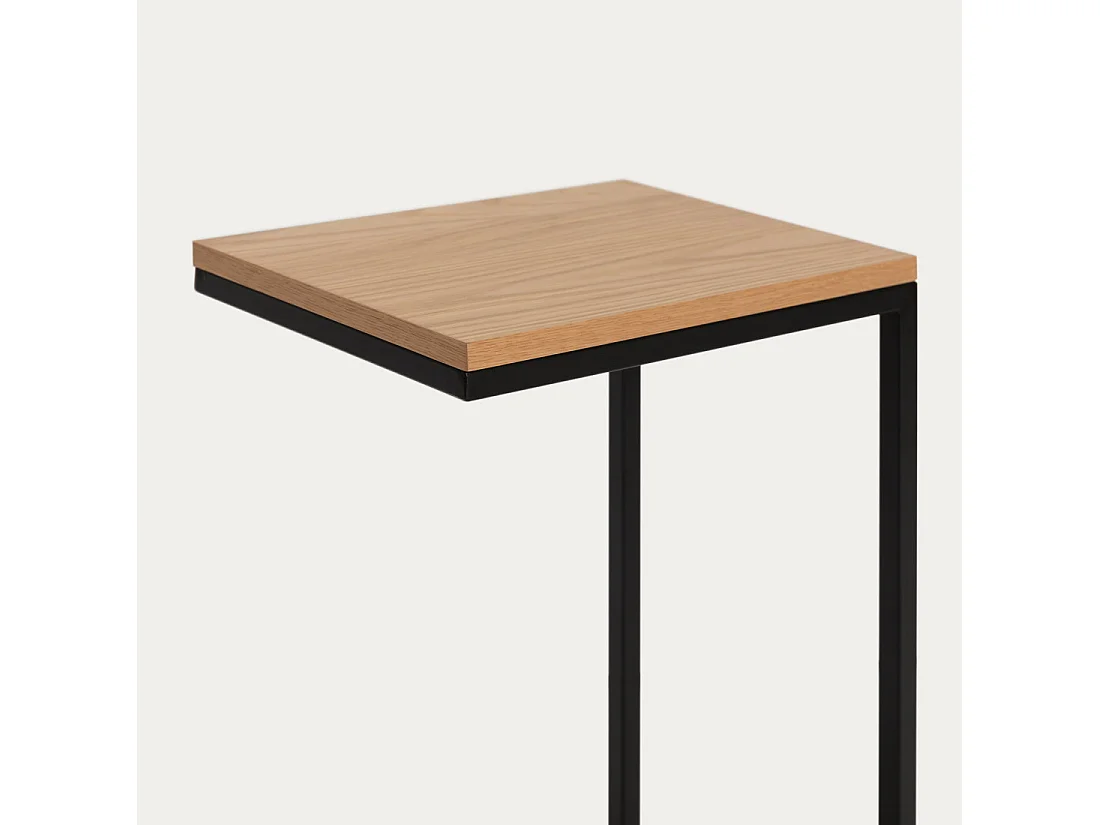 Table d'appoint bois naturel 60 cm x 30 cm-Galia