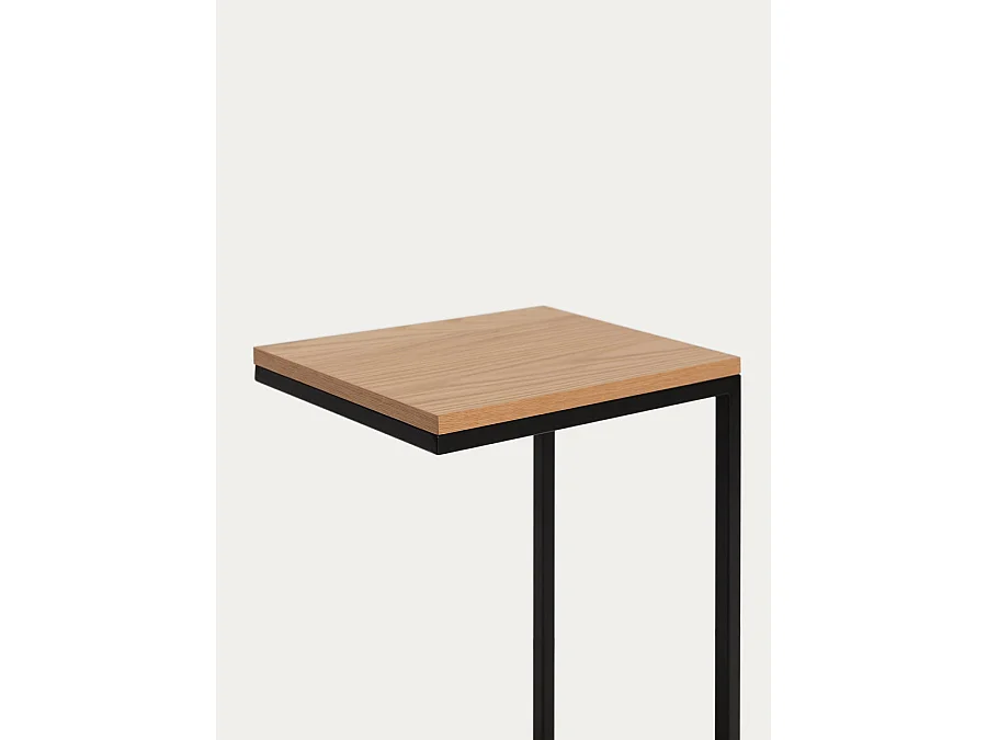 Table d'appoint bois naturel 60 cm x 30 cm-Galia