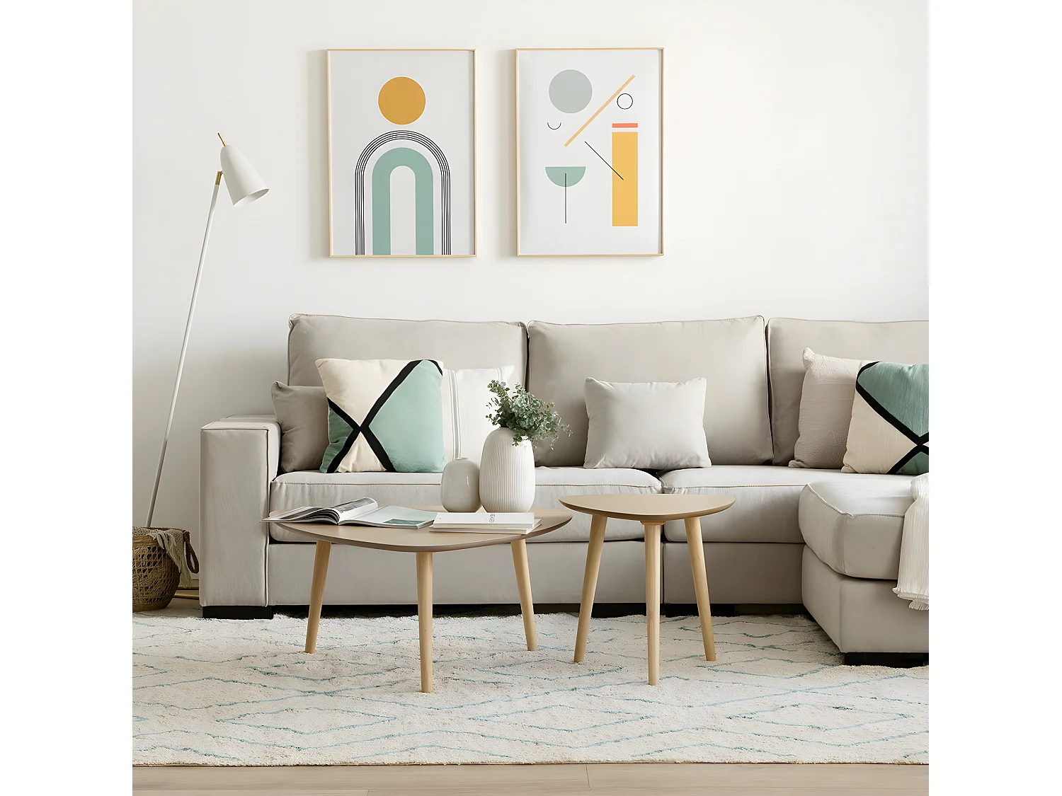 Table basse bois  40 cm x 85 cm-Onoh