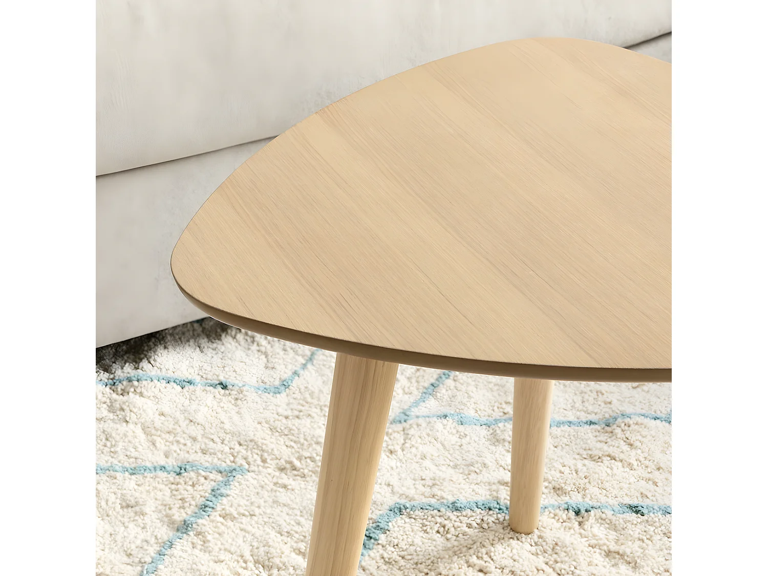 Table basse bois  40 cm x 85 cm-Onoh