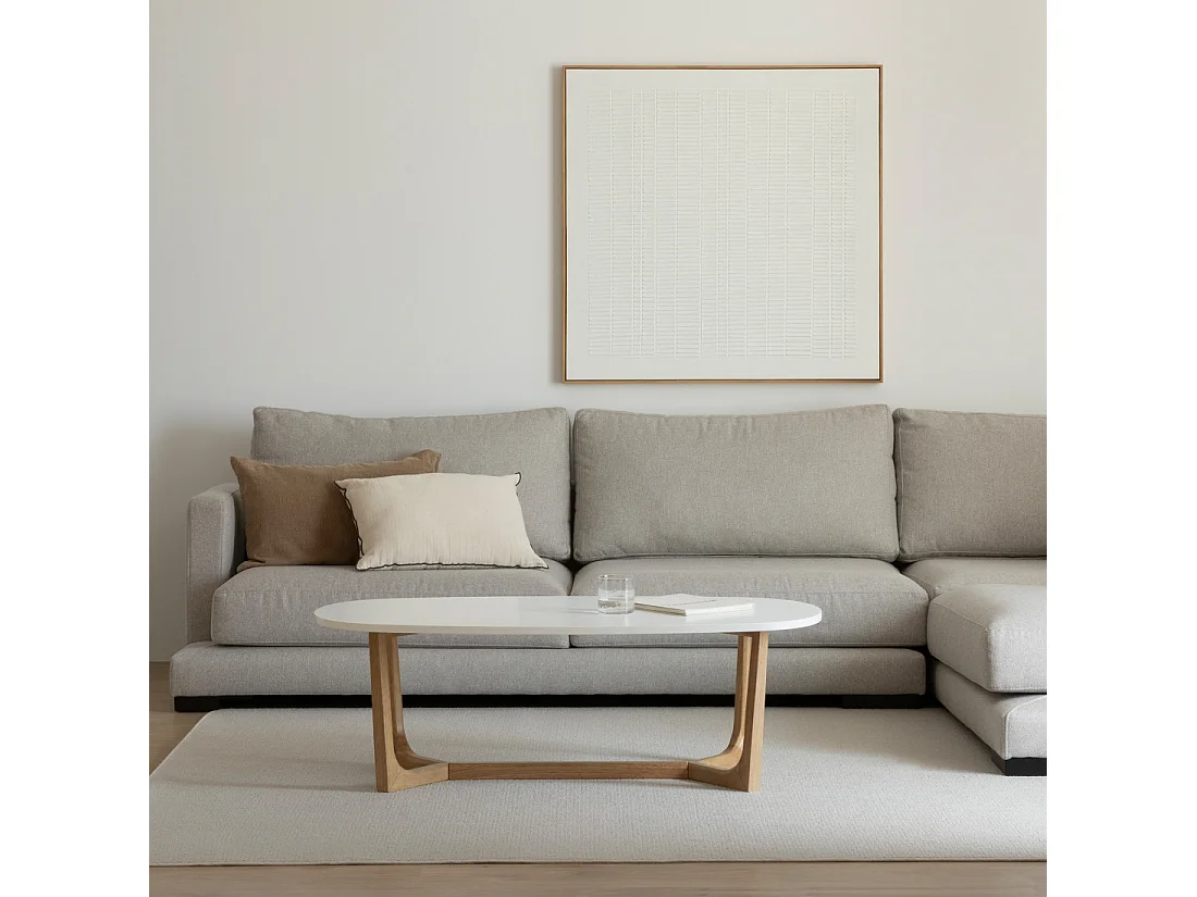 Table basse dm  40 cm x 120 cm-Oval