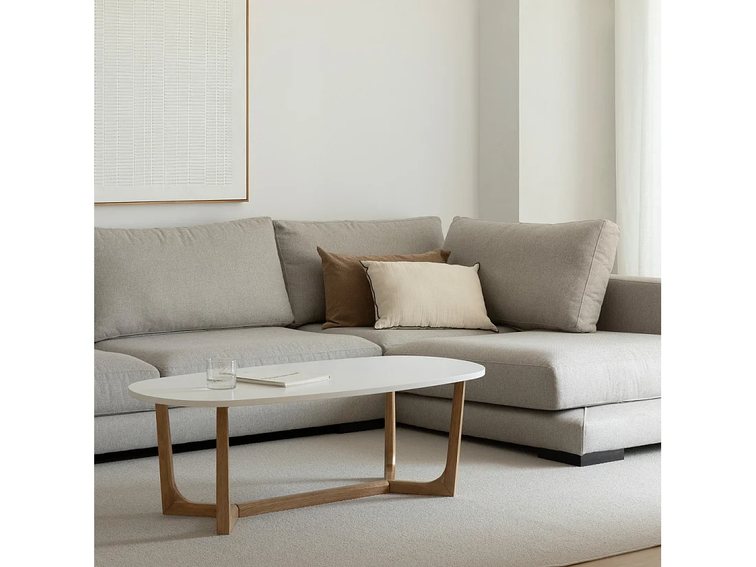 Table basse dm  40 cm x 120 cm-Oval