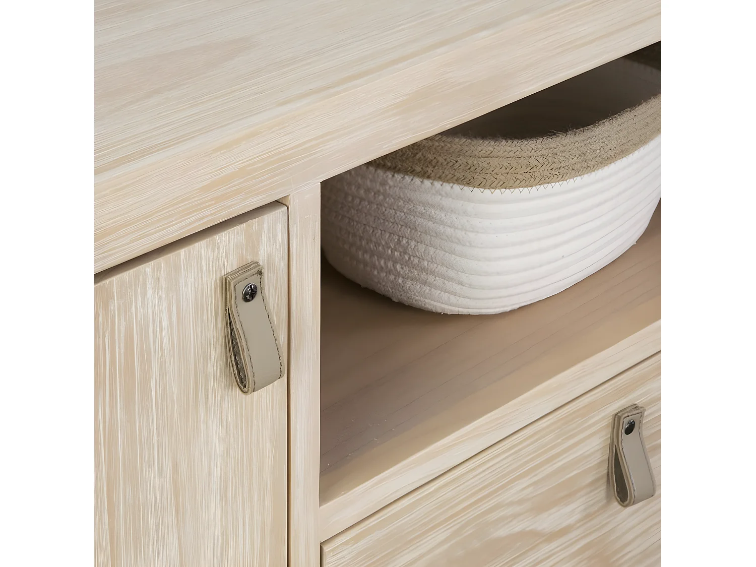 Mobile tv legno massello, pannello in mdf e impiallacciatura  naturale 40x60