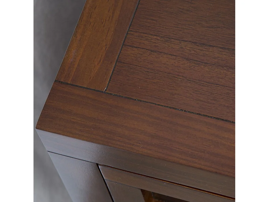 Meuble tv en bois massif marron 130x60